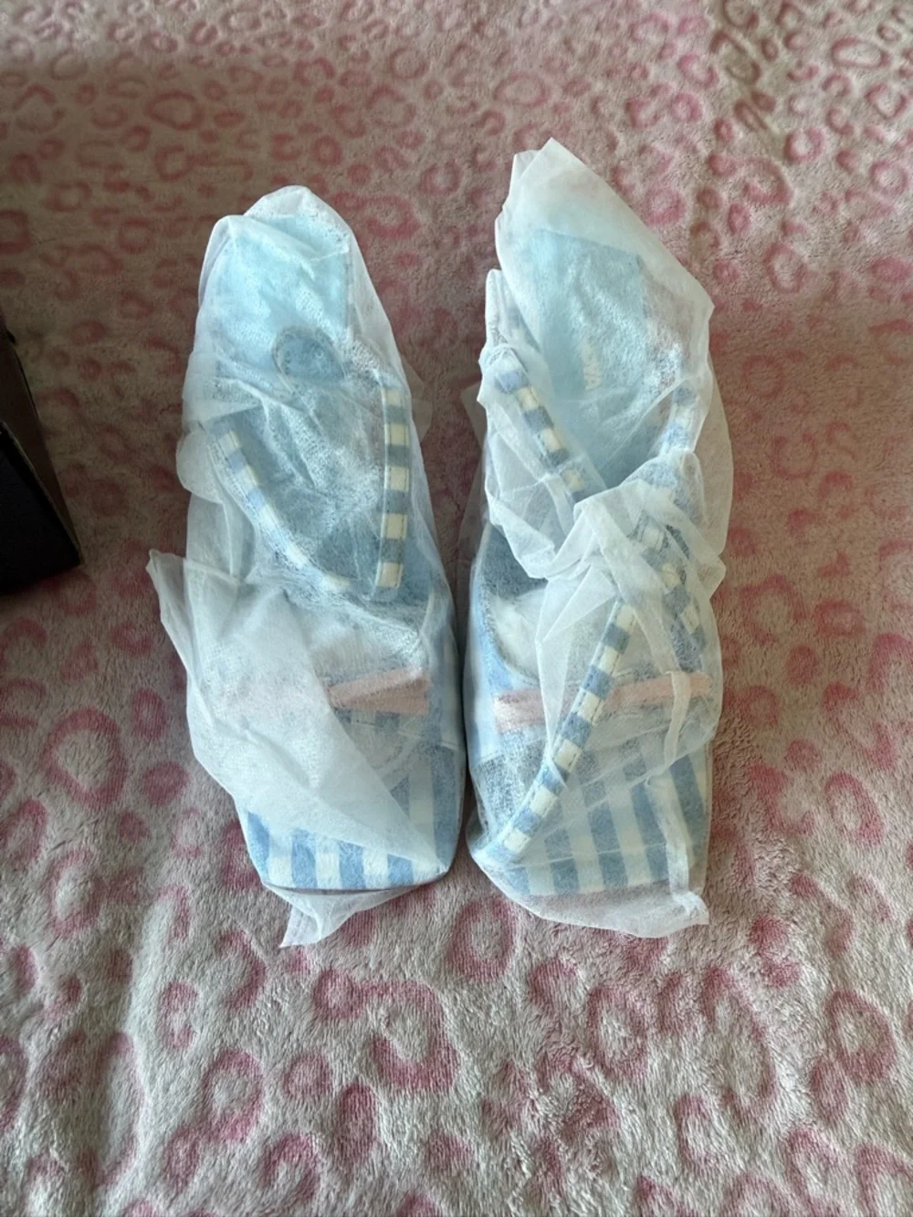 Fashion Nova Blue Gingham Bow Strap Mules - Picture 5 of 7
